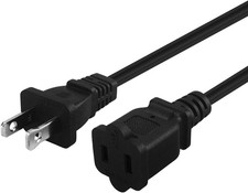 15-Feet Long Polarized US 2-Prong Male-Female Extension Power Cord Cable, 16AWG picture