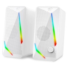  GS510 RGB Desktop Speakers, 2.0 Channel PC Computer Speaker with 4 White picture