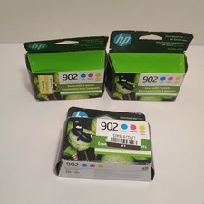 HP 902 Tri-Color Ink Cartridges Cyan Magenta Yellow (Exp 2026)  Lot Of 3 picture