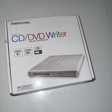 NEW Memorex Slim External CD/DVD Multi-format 8x / 24x Writer Recorder MAC Or PC picture