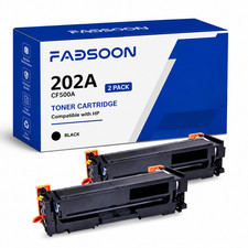 202A CF500A 2PK BK Standard Yield Toner Fits M254dw M254nw M254dn M281fdw M280nw picture