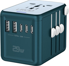 Adaptador De Viaje Mundial, Adaptador De Enchufe Internacional Universal Neuvo picture