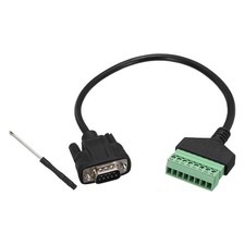 DB9 Male to 8 Pin Screw Terminal Adapter, 9 Pin VGA Extension Cable Pack of 1 picture