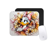 Daisy Duck Alcohol Ink Mouse Pad | Cartoon Desk Mat Gift for Daisy Fans picture