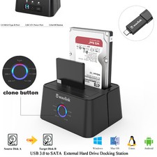 USB 3.0 to SATA Hard Drive Dock Dual Bay &2.5