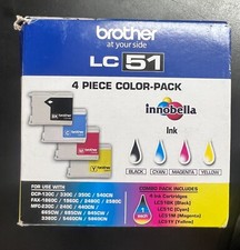 Brother LC51 Ink Cartridges Black Cyan Magenta Yellow 4-Pack 1462/OB picture