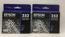 2 BOXES OF Epson 252 Standard Black Ink Cartridge EXPIRED 01/2022 picture