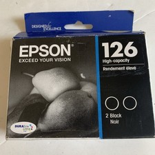 Epson T126120-D2 Black Printer Ink Cartridge - 2 Pieces Date 2024 Zp picture