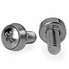 M6 Rack Screws with Washers,  StarTech Mounting Screws for Server Cabinet x 100 picture