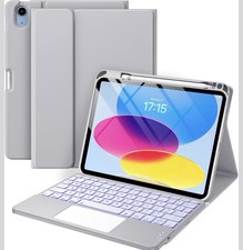 Harvopu Case for iPad 11th 10th Generation with Backlit Keyboard, Folio Cover picture