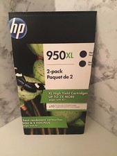 GENUINE HP 950XL High Yield BLACK Ink Cartridges 2-Pack CR317BN SEALED picture