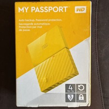 WD 4TB Yellow My Passport Portable External Hard Drive - USB 3.0 - WDBYFT0040BYL picture