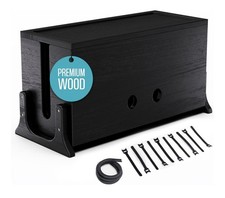 Coreminded Extra Large Cable Management Box, Black picture