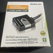 IOGEAR GCS42UW6 KVM Switch 2-PORT USB VGA CABLE KVM SWITCH NEW picture