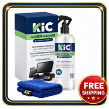 KIC CrystalVu Screen Cleaner Spray Kit 16oz with Microfiber Cloth picture
