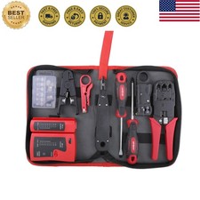 Network Cable Tester Tool Kit for RJ11 RJ45 Punchdown | 9pc, everyday fixes m... picture