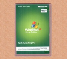 NEW Windows XP Home Edition SP3 RFB Full Version CD Disc & Product Key on COA picture