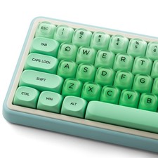 PBT MOA Profile Keycaps Green Jelly Foundation Cherry Gateron MX 132 Keys picture