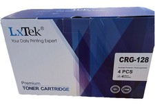 LxTek Compatible  Laser Toner Cartridge Canon CRG-128 Black 4 Pack New In Box picture