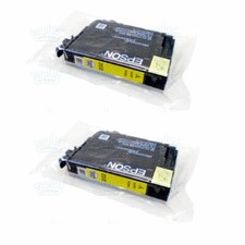 Genuine Epson 2PK 202 Yellow Ink Cartridge XP5100 WF2860 T202220 (NOT Initial) picture