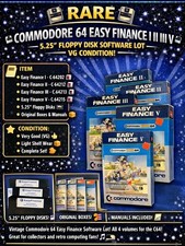 Vintage Commodore 64 Easy Finance I II III V 5.25 Floppy Disk Software Lot VG picture
