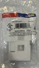 Lot of 4  Leviton 49910-SW2 2 Port Modular Furniture Faceplate White  picture