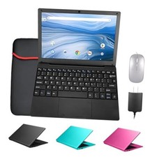 Mini 10.1 inch Android 12 Laptop Computer, Portable Small Netbook Black picture