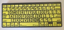LogicKeyboard BKB3001 Large Print Bluetooth US Mini Keyboard iPad Mac Yellow picture