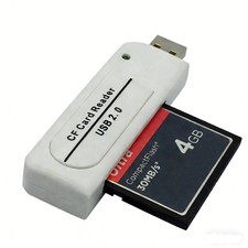 New Speed USB 2.0 Compact Flash CF Memory Card Reader White US picture