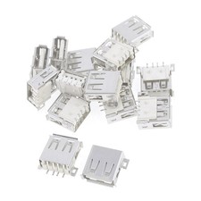 15 Pcs USB 2.0 A Female Jack Socket PCB Soldering Connector for Computor picture