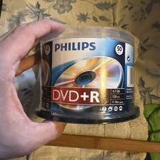 Philips 50 Discs Blank DVD+R Spindle 4.7GB Data 120min Video 16X Speed Music NEW picture