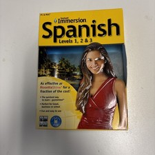 Spanish Language Course Instant Immersion Levels 1-3 (PC and MAC) Sealed, 9 CDs picture