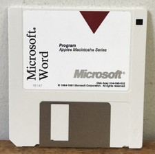 Vtg 1991 Microsoft Word Program Apple Macintosh Series Mac Software Floppy Disk picture