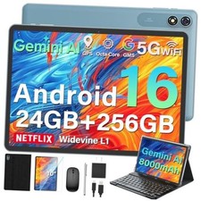 2026 Upgraded Android 16 Tablet, 10 inch Tablet with Keyboard () Black picture