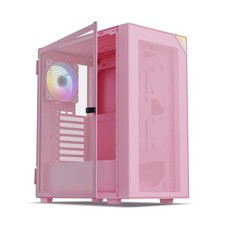 Vetroo AL800 Mid Tower ATX PC Computer Case - Door Opening Design Tempered Gl... picture