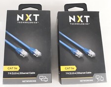 Pair of NXT Technologies CAT 5e 7ft. 2.13m Ethernet Cable NX29885 NEW *SEALED* picture