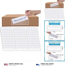 Meanplan 200 Pcs Label Holder Self Adhesive Clear Pocket Bulk 3x2 Inch picture