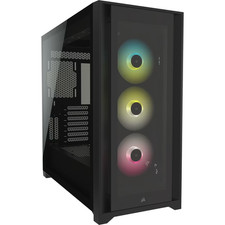 [used] Corsair iCUE 5000X RGB Mid-Tower PC Case - E-ATX, ATX, M-ATX, M-ITX WHITE picture