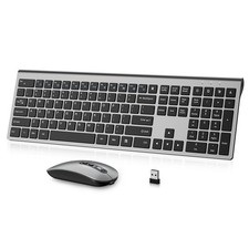 Rechargeable Wireless Keyboard and Combo, Full Size Silent Ergonomic Scissor ... picture