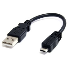 StarTech 6in Micro USB2.0 Type-A to Micro Type-B Cable Black picture