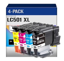 4pk LC501XL Ink Cartridges for Brother MFC-J1260DW MFC-J1360DW J1410DW LC501 picture