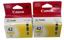 Lot of 2 Canon CLI-42 Yellow Ink Cartridge picture