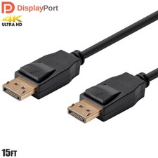 15FT DisplayPort DP 1.2a Male to Male Monitor Video Cable 4K 3D PC Mac Gold picture
