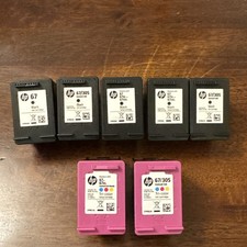 7 Genuine Authentic HP 67 Ink Cartridges - EMPTY - For Refill Purpose picture