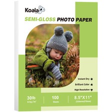 100 Koala Semigloss Printer Photo Paper 8.5x11 for Inkjet + Laser 30lb 115g Thin picture