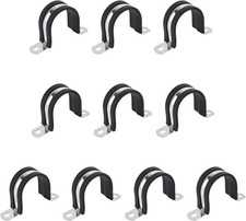 10 PCS 3-1/2 Inch Rubber Cushioned U Bracket Clamp, Stainless Steel picture