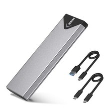 SSK Aluminum M.2 NVME SATA SSD Enclosure Adapter, USB 3.2 Gen 2 (10 Gbps) to ... picture