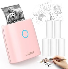 Jadens JD-21 Sticker Thermal Mini Printer Pink Portable Wireless Bluetooth New picture