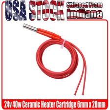 Ceramic Cartridge Heater 24V 40W For 3D Printers, Hotend Cartridge Heater picture