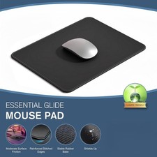 Gaming Mouse Pad Non-Slip Rubber Base Stitched Edge Black picture